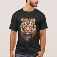 Tiger portrait, minimalistic design orange color T-Shirt