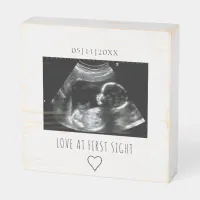 Sonogram Picture Photo Gift Baby Ultrasound Wooden Box Sign