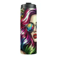 Beautiful Woman in the City Thermal Tumbler