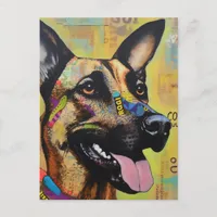 Unique German Shepherd Dog Collage Postcard