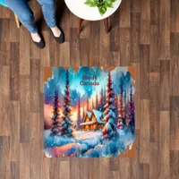 Banff Canada Watercolor Sketch  | Floor Decals