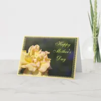 Fancy Yellow Rose Happy Mother's Day Card