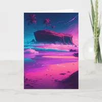 Happy Anniversary  | Pink Ocean Waves Card