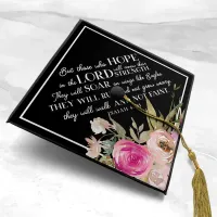 Floral Christian Bible Verse Isaiah 40 Graduation Cap Topper