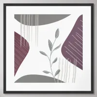 Trendy Modern minimalist botanical abstract Framed Art