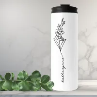 August Birthday Month Flower Gladiolus  Thermal Tumbler