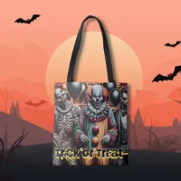 Clown, Vampire and Zombie Halloween Trick or Treat Tote Bag