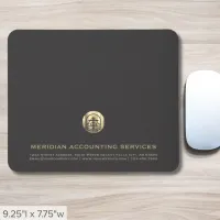 Elegant Gray Gold Accent Accountant Mouse Pad