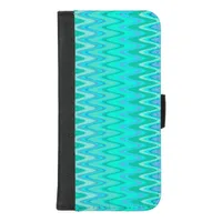 Modern zigzag pattern - waves in turquoise iPhone 8/7 plus wallet case