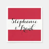 Austrian Flag Colors Wedding Napkins