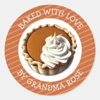 Baked With Love Pumpkin Pie Food Label