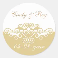 gold wedding stickers