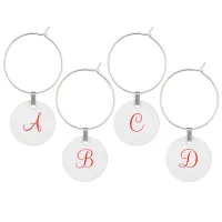 Red Monogram Wedding Favors