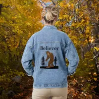 Sasquatch Bigfoot Believer Denim Jacket
