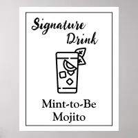 Signature Drink Sign for Wedding Bar