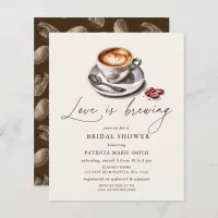 Budget Love is Brewing Coffee Bridal Shower Invite