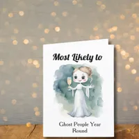 Brunette Ghost Bridesmaid Proposal Greeting Card