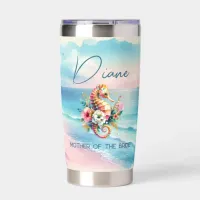 Cute Personalized Mother of the Bride Coastal Insulated Tumbler