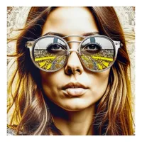 Cool Chick with Reflection of a Musical Festival  Acrylic Print