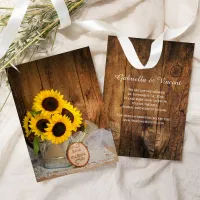 Sunflowers and Watering Can Wedding Save the Date Invitation