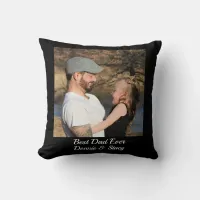 Instagram Add Photo Quote Names Best Dad Ever Throw Pillow