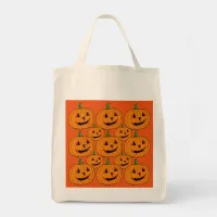 Happy Jack o Lantern Cartoon Pattern Tote Bag