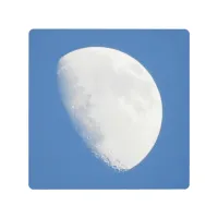 Close up of the Moon and Blue Sky Photo Metal Print