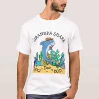 Grandpa Shark Doo Doo Family T-Shirt