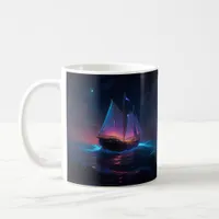 Voyage Under a Radiant Moonlit Sky Coffee Mug