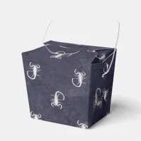 Dark Blue Vintage Grunge Scorpion Favor Boxes