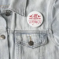 All You Need Is Love Typography Button