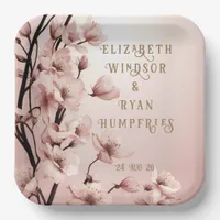 Blossoms of Love" Wedding Invitation Collection Paper Plates