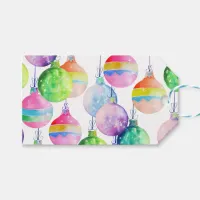 Christmas Multicolor Ornaments Gift Tags