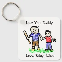 Upload Your Child's Artwork | Cute Father's Day  Keychain