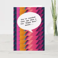 Napping Happy Hour Getting Old Funny Birthday Card