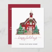 Budget House Christmas Weve Moved Holiday Card