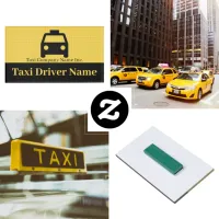 Yellow Cab Taxi Driver Name Plate Car Icon Symbol