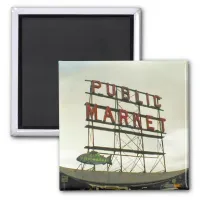 Pike Place Public Market in Seattle, WA Fish Bowl Magnet