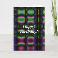 XO Abstract Digital Art, Birthday Card