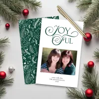 Budget Emerald Green Pattern Joyful Holiday Photo