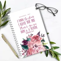 Personalized Christian Bible Verse Floral Planner