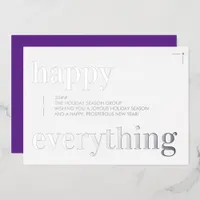 Christmas Business Happy Everything Corporate Foil Holiday Card