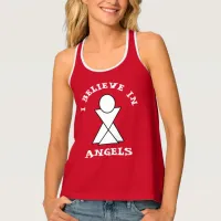 Root Chakra Geometric Angel Red Name Tank Top