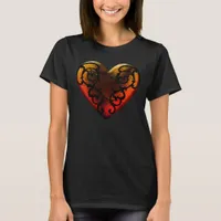 Halloween Filigree Goth Heart T Shirt