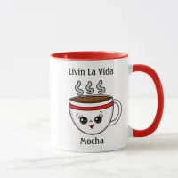 Livin La Vida Mocha Kawaii Cartoon Coffee Cup