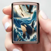 Majestic Orca: Ocean Symphony Zippo Lighter