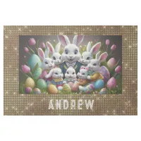 *~* Easter Bunny Family Portrait TV1 Personalize Gallery Wrap