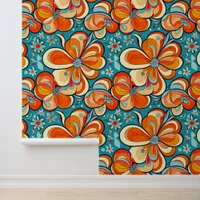 Groovy Flowers with Vintage Vibes Wallpaper