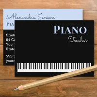 Piano Teacher Modern Stylish Keyboard Music Tutor Business Card