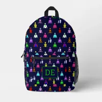 Horse Racing Jockey Silks Monogram Printed Backpack